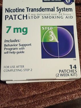 Nicotine Transdermal System Patch 7 mg (Step 3) 1 Month (28 Day) Supply